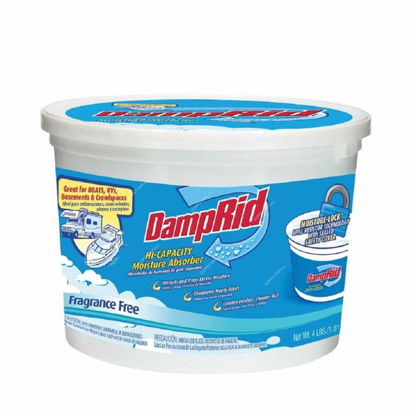 Damprid Hi-Capacity Moist Absorber Air Freshener,  Fragrance Free, 1.8 Kg