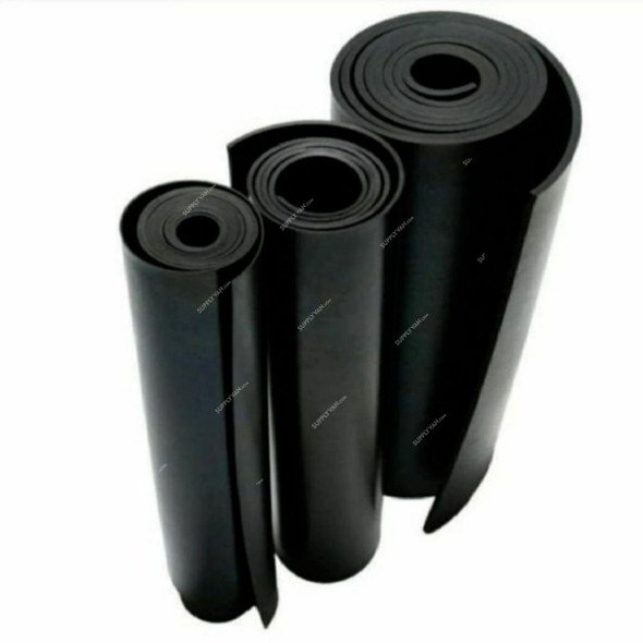 Rubber Sheet, 3MM Thk, 1 Mtrs Width x 10 Mtrs Length, Black