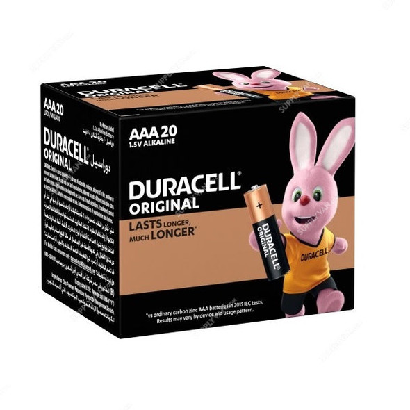 Duracell Original Alkaline Battery, 32076, AAA, 1.5V, 20 Pcs/Pack