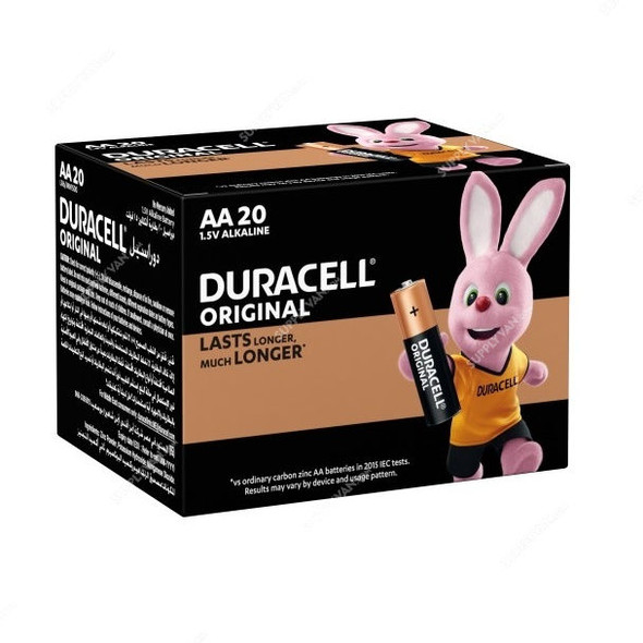 Duracell Original Alkaline Battery, 32075, AA, 1.5V, 20 Pcs/Pack