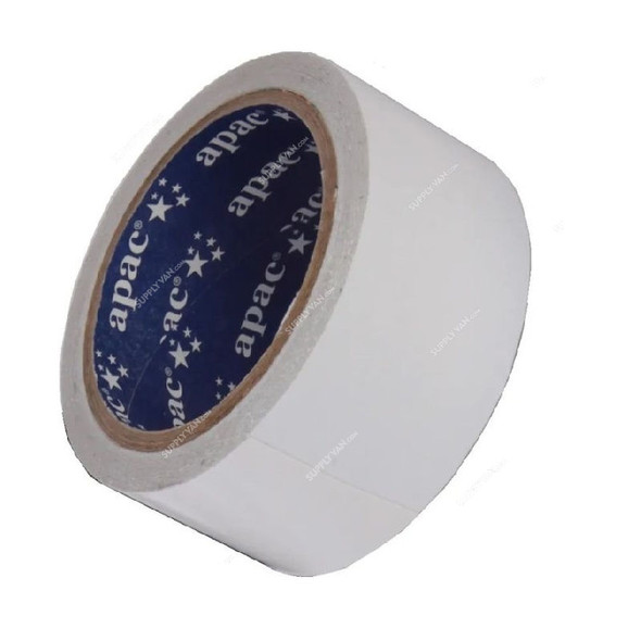 Double Sided Tissue Tape, 2 Inch Width x 20 Yards Length, White, 24 Rolls/Carton