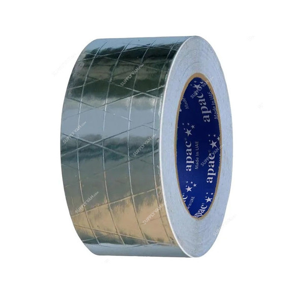Reinforced Aluminum Foil Tape, 2 Inch Width x 15 Yards Length, Silver, 24 Rolls/Carton