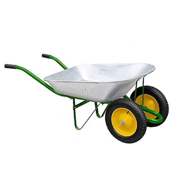 Palisad Wheelbarrow, 68922377, Steel, 2 Wheel, 130 Kg Loading Capacity