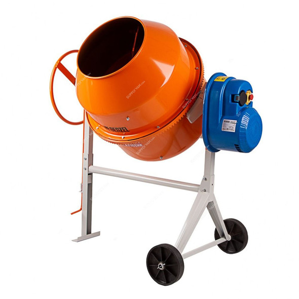 Denzel Electric Concrete Mixer, B-200, 1000W, 230V, 200 Ltrs Tank Capacity