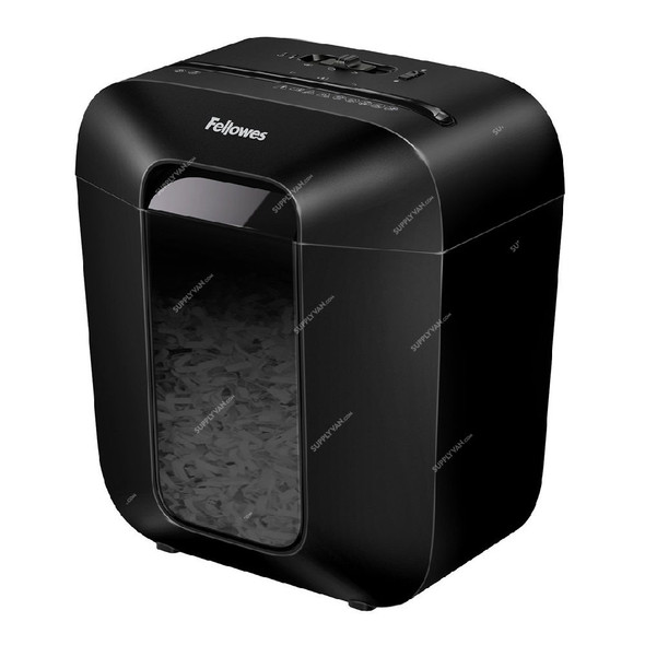 Fellowes Paper Shredder, LX25, Powershred, Cross-Cut, 6 Sheets, Black