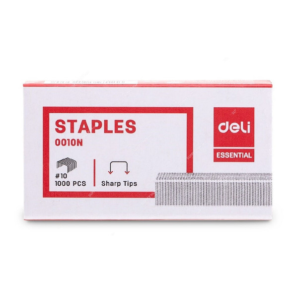 Deli Staple, 0010N, No.10, Silver, 20 Pcs/Carton