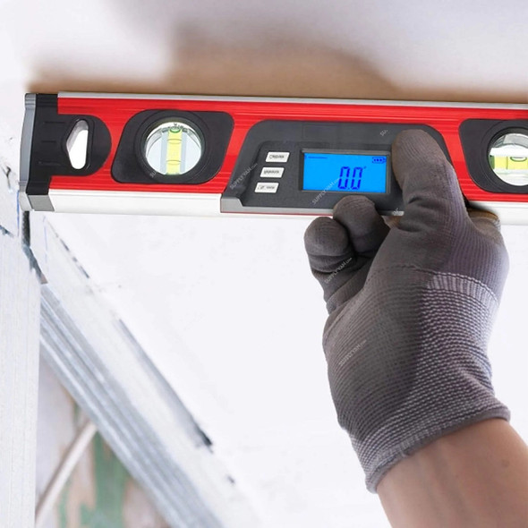 Freeman Digital Spirit Level, LCD, 30CM Length, Red/Black