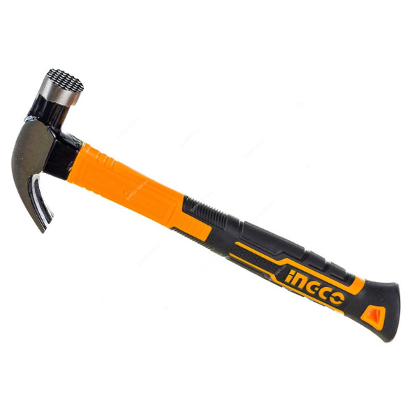 Ingco Claw Hammer With Fiberglass Handle, HCHD0086, Carbon Steel, 200GM