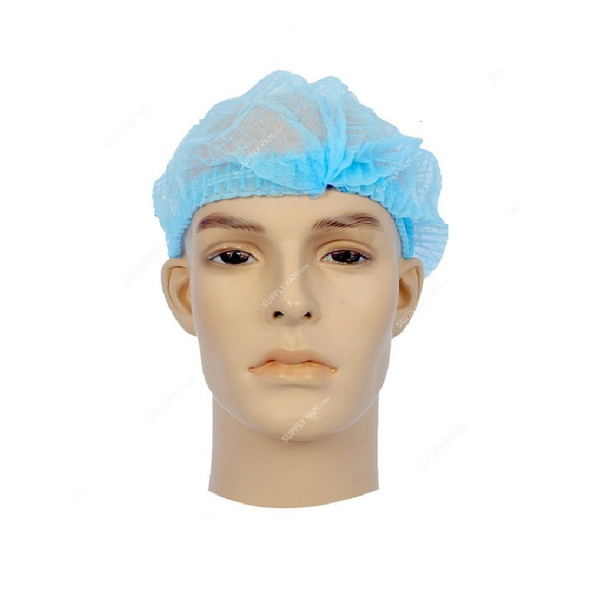 Disposable Hair Net, BIG, Polypropylene, Free Size, Blue, 100 Pcs/Pack