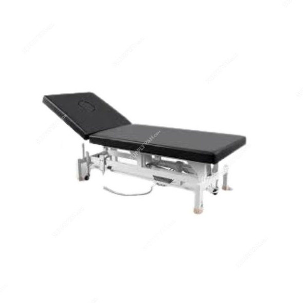 DP Metallic 2 Section Electric Examination Couch With Roll Holder, 2SEC-18662, Stainless Steel/Leather, 170 Kg Loading Capacity