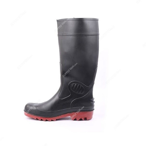 Hillson Double Density Steel Toe Safety Gumboots, HDRGN, Dragon 512, 15 Inch Height, PVC, Size43, Black/Red