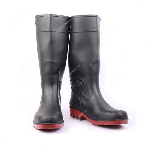 Hillson Double Density Steel Toe Safety Gumboots, HDRGN, Dragon 512, 15 Inch Height, PVC, Size40, Black/Red