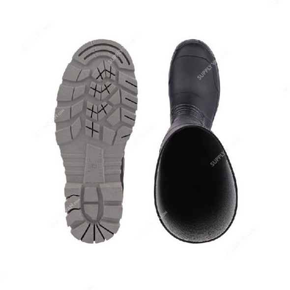 Hillson Double Density Steel Toe Safety Gumboots, HTRPD, Torpedo 212, 15 Inch Height, PVC, Size40, Black