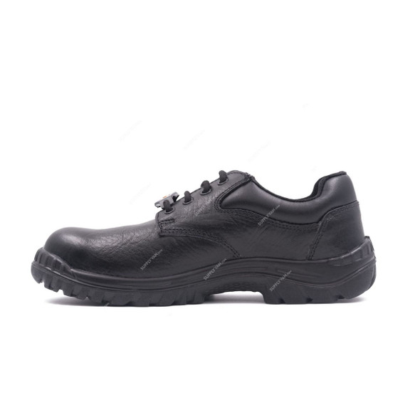Hillson Mono Density Steel Toe Safety Shoes, HARGLA, Argo, Leather, Low Ankle, Size43, Black