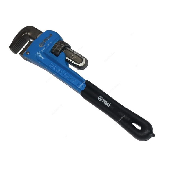 Wika Pipe Wrench, WK12020, Carbon Steel, 50MM Jaw Capacity, 14 Inch Length