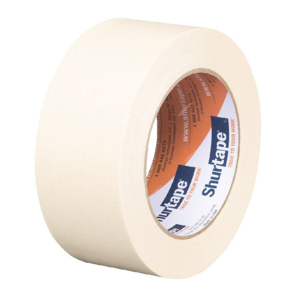 Shurtape High Performance Grade Masking Tape, MT2X30-6, 2 Inch Width x 30 Yards Length, Natural, 6 Pcs/Pack