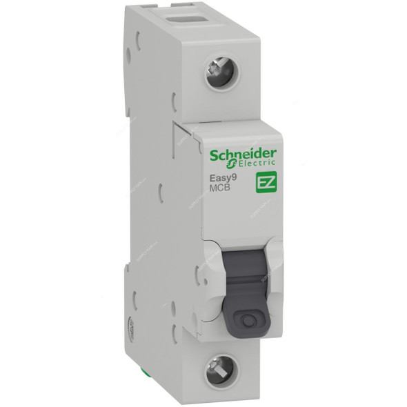 Schneider Electric Miniature Circuit Breaker, Easy9, 1P, Curve C, 6A