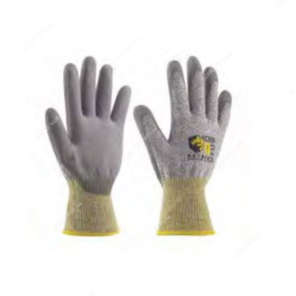 Rigman Mechanical Gloves, 1423, Cut 5, XL, Grey/Yellow