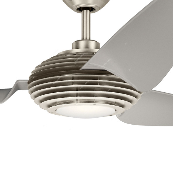 Kichler LED Ceiling Fan, 300706-BSS, Voya, 28W, 3 Blade, 60 Inch Blade Dia, Brushed Stainless Steel