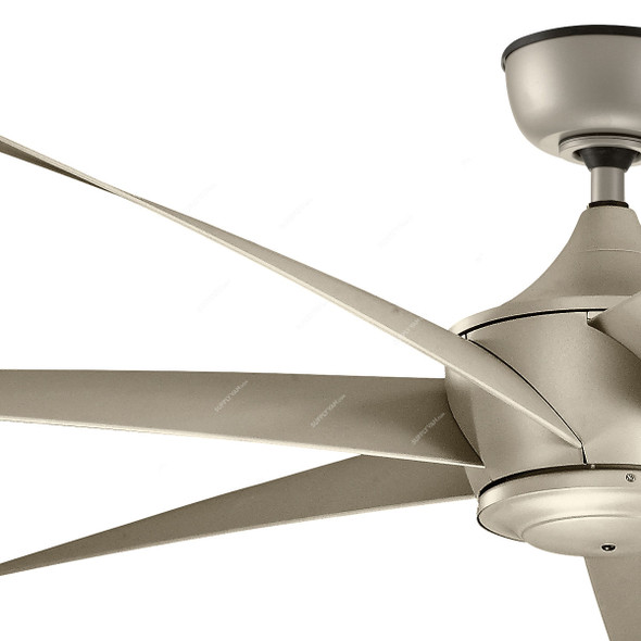 Kichler Ceiling Fan, 310115-ANS, Lehr, 32.2W, 7 Blade, 80 Inch Blade Dia, Antique Satin Silver
