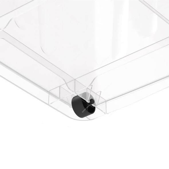 Cosmoplast Storage Box With Wheels, IFHHST557, Plastic, 132 Ltrs, Clear/Dark Red Cosmoplast Storage Box With Wheels, IFHHST557, Plastic, 132 Ltrs, Clear/Dark Red