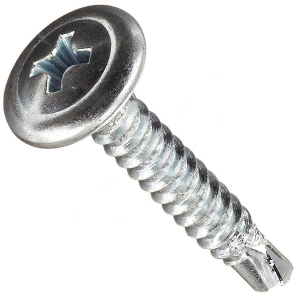 Truss Head Self Drilling Screw, Steel, 6MM Head Dia x 1 Inch Length, 900 Pcs/Pack