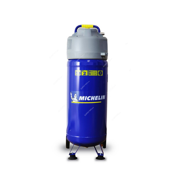 Michelin Vertical Air Compressor, MVX50, 1500W, Single Phase, 2 HP, 10 Bar, 50 Ltrs Tank Capacity