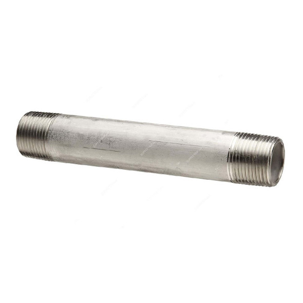 Stainless Steel Pipe Fitting, 3/8 Inch MNPT, 100MM Length