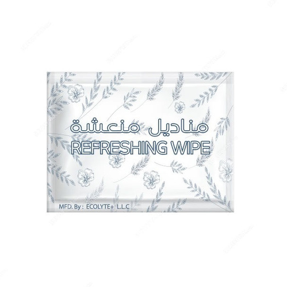 Ecolyte Plus Refreshing Wet Wipes, ECO-RWW-1000, 17CM Length x 10CM Width, 1000 Pcs/Box