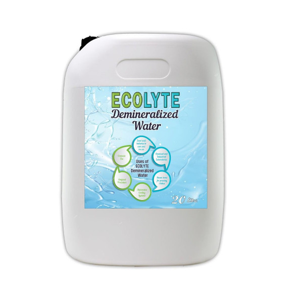 Ecolyte Plus Ultra Pure Demineralized Water, ECO-DM-20LTR, 20 Ltrs