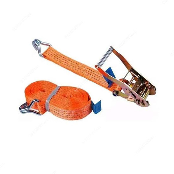 FHT Heavy Duty Cargo Lashing Ratchet, 25MM Width x 6 Mtrs Length, 800 Kg Loading Capacity