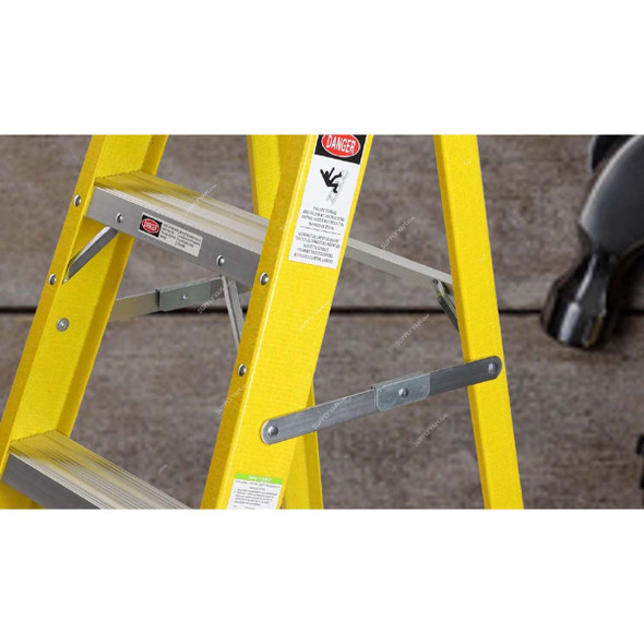 Stanley Step Ladder, SXLDFG-006, Fiberglass, 6 Steps, 150 Kg Loading Capacity