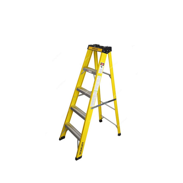 Stanley Step Ladder, SXLDFG-004, Fiberglass, 4 Steps, 150 Kg Loading Capacity