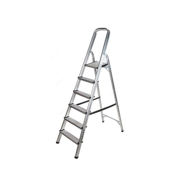 Stanley Step Ladder, SXLDAL-006, Aluminium, 6 Steps, 150 Kg Loading Capacity