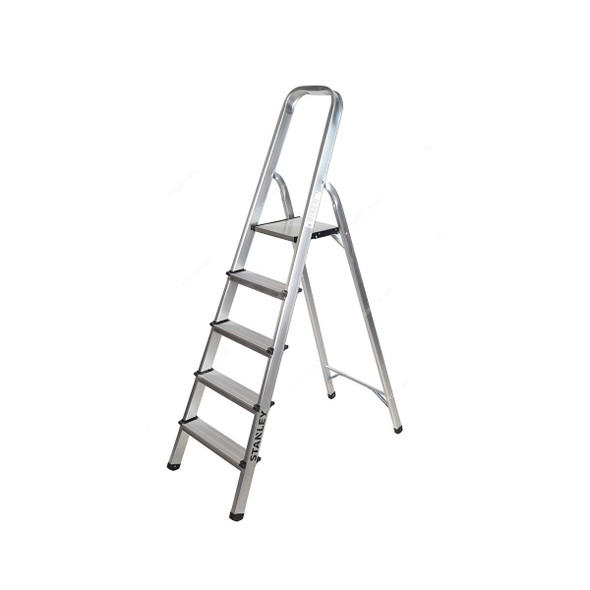 Stanley Step Ladder, SXLDAL-005, Aluminium, 5 Steps, 150 Kg Loading Capacity