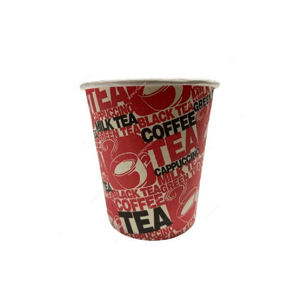 BYFT Disposable Single Wall Cup, Paper, 190 GSM, 6 Oz, Multicolor, 50 Pcs/Pack