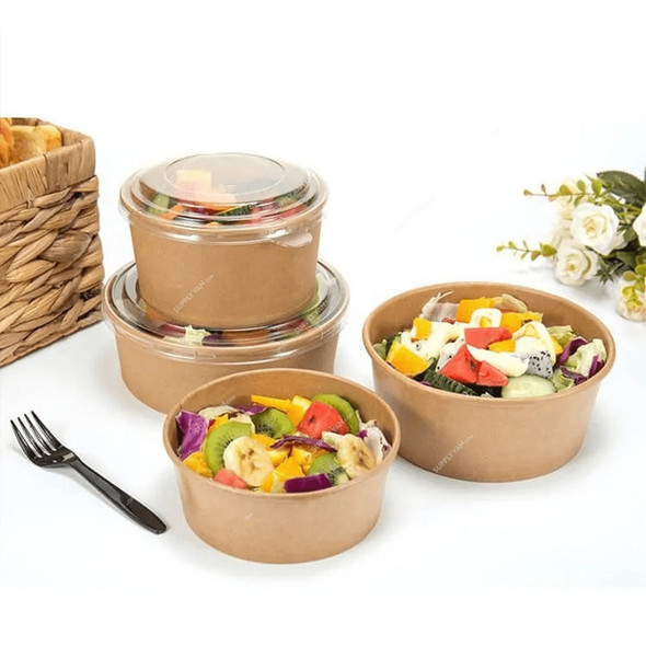 BYFT Disposable Bowl Lid, PET, 18.5CM Dia, Clear, 50 Pcs/Pack