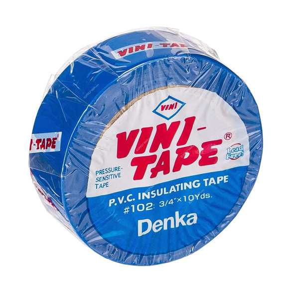 Vini Insulating Tape, PVC, 19MM Width x 10 Yards Length, Blue, 10 Pcs/Pack