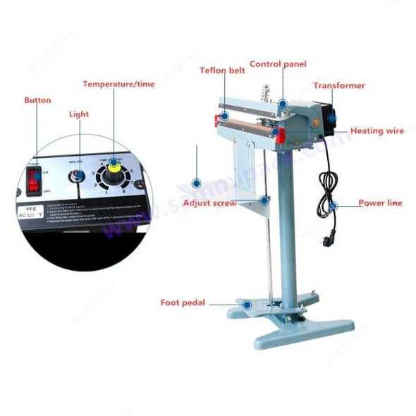 Foot Sealer Machine, PSF450, 1000W, 8MM Width x 450MM Length