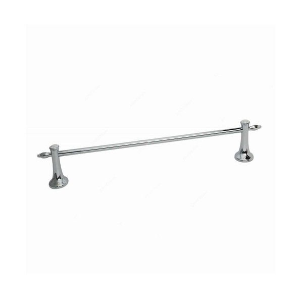 Bold Victoria Wall Mounted Single Towel Bar, BACSET1803800, Brass, 60CM Length, Chrome Plated Finish