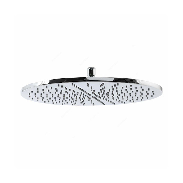 Bold Lily Round Shower Head With Round Nozzles, TECSHD1702706, Brass, 8MM Thk, 400MM Dia, Silver