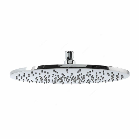Bold Lily Round Shower Head With Round Nozzles, TECSHD1702705, Brass, 8MM Thk, 350MM Dia, Silver