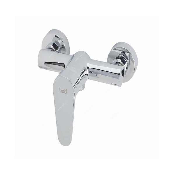 Bold Adour Wall Mounted Shower Mixer, Chrome Plated Brass, Silver