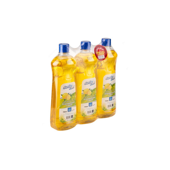 Soft n Cool Dishwashing Liquid, OPDWL750MLLEMX3, Lemon, 750ML, 3 Pcs/Pack