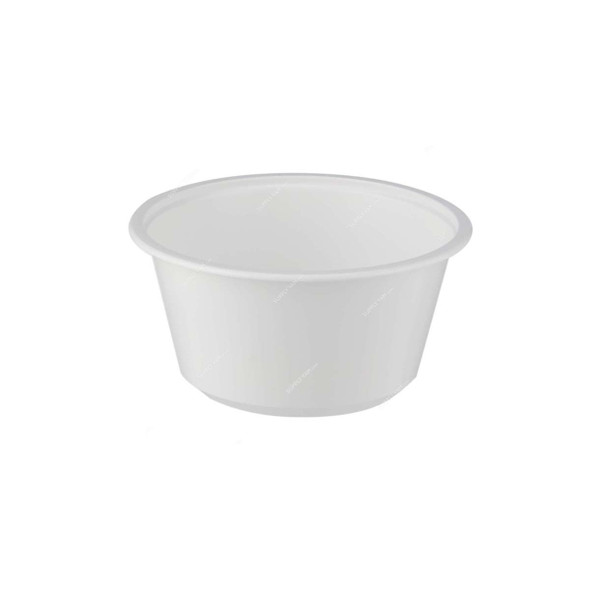 Hotpack Disposable Bowl With Lid Twin Pack, PPH400CX2, Plastic, 400ML, White, 50 Pcs/Pack