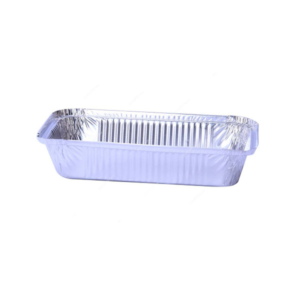 Hotpack Disposable Aluminium Container With Lid, PP8389CX50, Rectangular, 890CC, Silver, 50 Pcs/Pack Hotpack Disposable Aluminium Container With Lid, PP8389CX50, Rectangular, 890CC, Silver, 50 Pcs/Pack