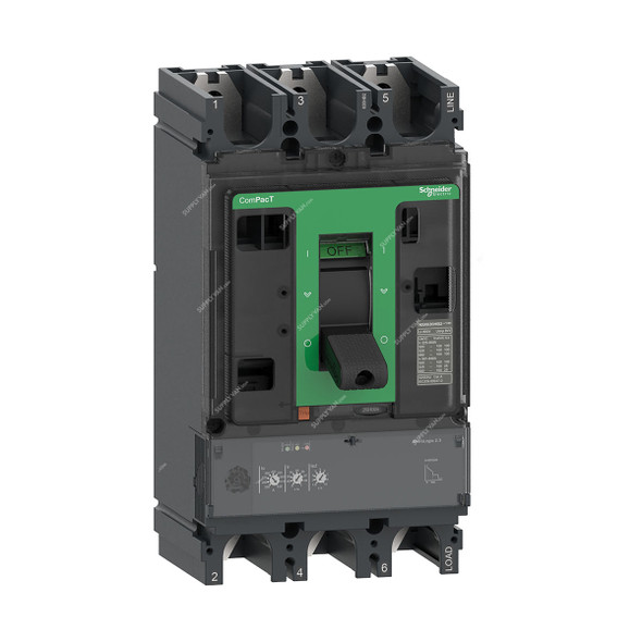 Schneider Electric Molded Case Circuit Breaker, NSX400F, ComPacT, 3P, IP40, 400A