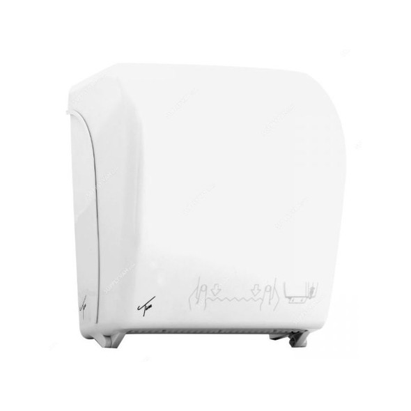 Eurowash Auto Cut Mechanical Paper Towel Dispenser, 020-W, Plastic, White
