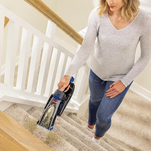 Bissell Cordless Pet Stain Eraser Handheld Cleaner, 3318K, Lithium-Ion, 7.2V, Black/Blue