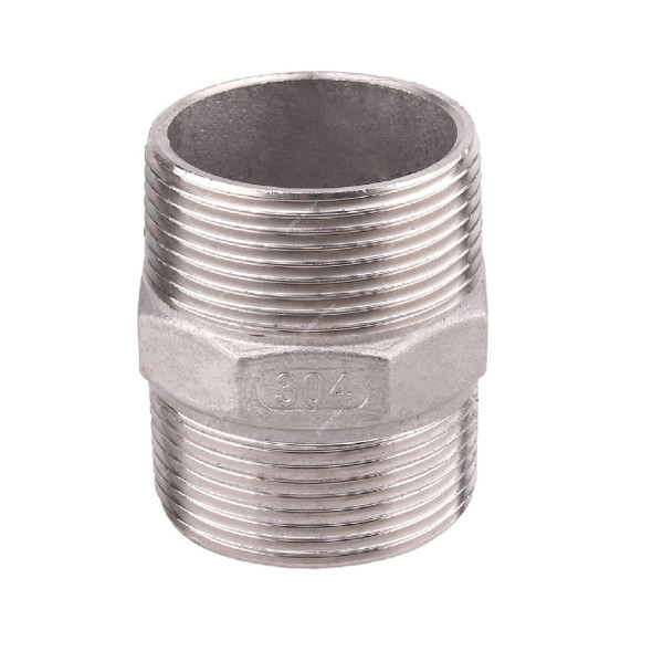 Hex Nipple, Stainless Steel, Class 150, 1/2 Inch NPT Thread Size